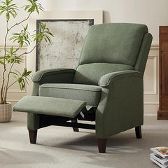 Recliner Chair with Adjustable Push Back and Lumbar Support