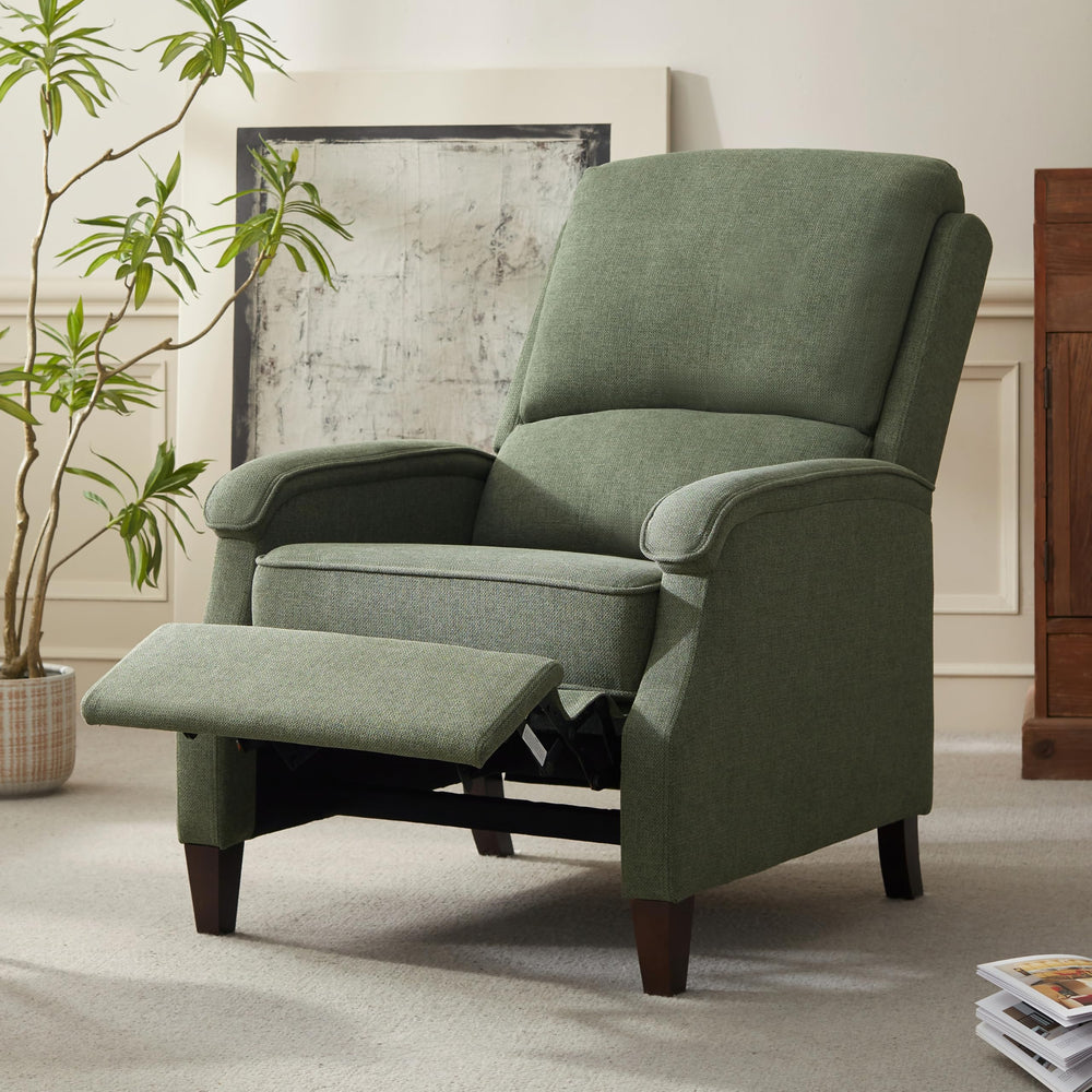 Recliner Chair with Adjustable Push Back and Lumbar Support