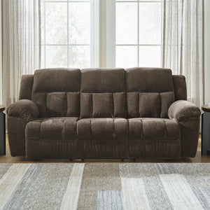 Manual Reclining Sofa – Polyester Upholstery, Pull Tab