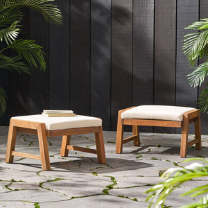 Temecula Outdoor Ottomans with Cushion Set of 2