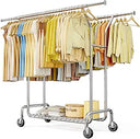 Heavy Duty Double Rod Clothes Rack