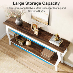 70.9" 2-Tier Sofa Console Table
