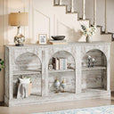 63-Inch Farmhouse Console Table with 3-Tier Storage