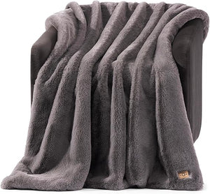 Plush Faux Fur Throw Blanket 50x70 Inch