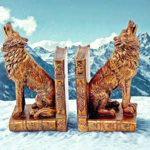 Wolf Bookends Set of 2