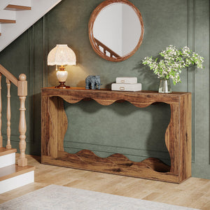 63" Farmhouse Console Table with Storage