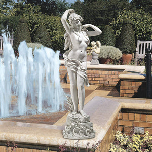 Spring Awakening Woman Garden Statue – 40" Tall Cast Stone Resin