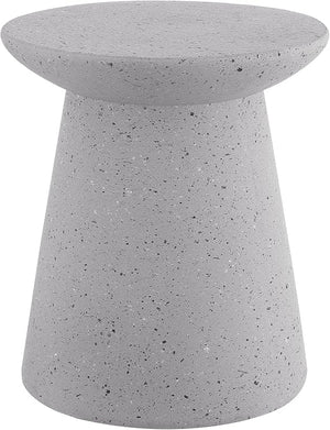 Round Polyresin Outdoor Accent Table — 18"