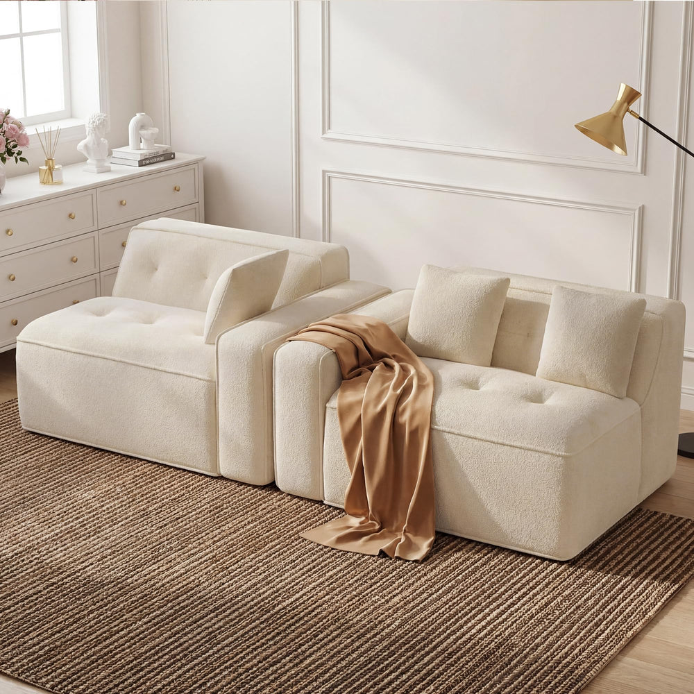 100" Cloud Boneless Loveseat Sofa – Chenille, 2-Seater