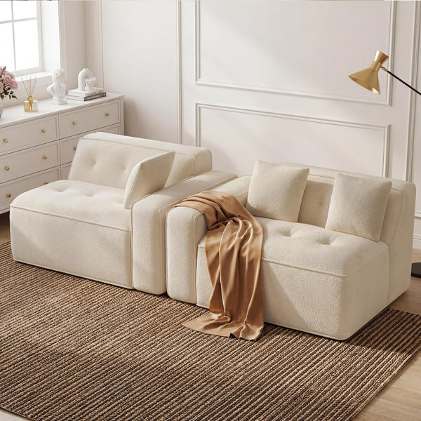 100" Cloud Boneless Loveseat Sofa