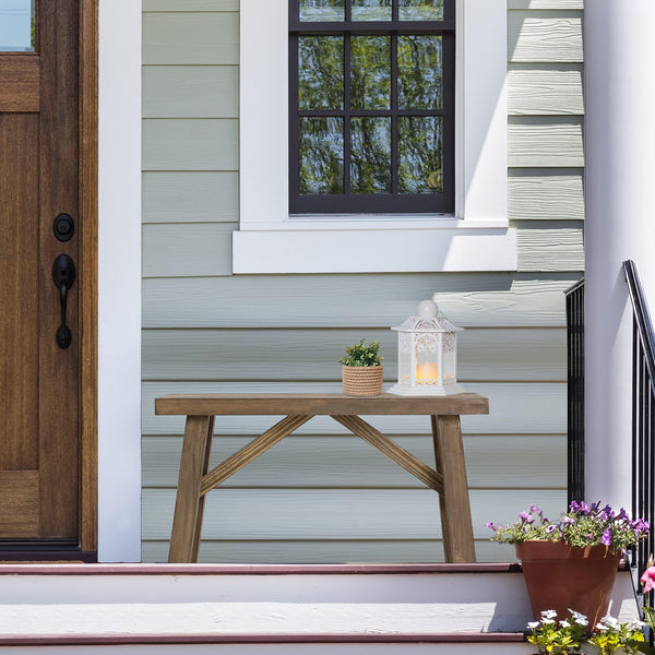Solid Wood Farmhouse Entryway Bench