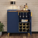 Bar Cabinet with Wine Rack & Stemware Holders