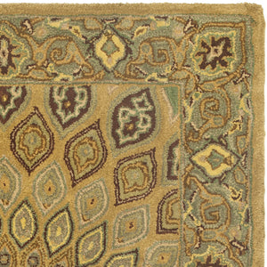 Hand-Tufted Wool Area Rug 4' x 6' – Traditional Oriental Medallion