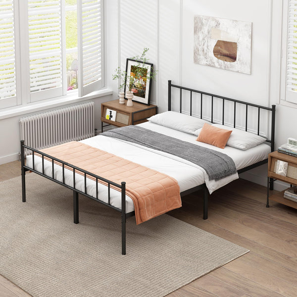 Metal Platform Bed Frame with Storage – No Box Spring Needed