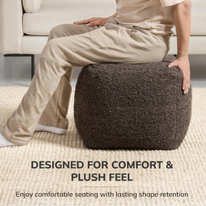 Square Pouf Ottoman Foot Rest