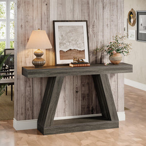 Farmhouse Console Table 55-Inch with Storage
