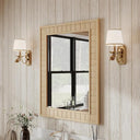 Rectangular Wood Framed Wall Mirror 37"x28"