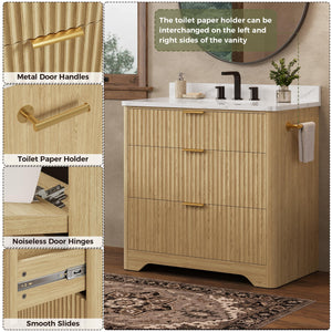36 Inch Bathroom Vanity with Ceramic Sink