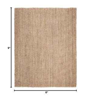Natural Fiber Jute Area Rug 6x9 – Farmhouse Style