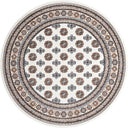 6 Ft Round Bokhara Area Rug – Polypropylene Medium Pile