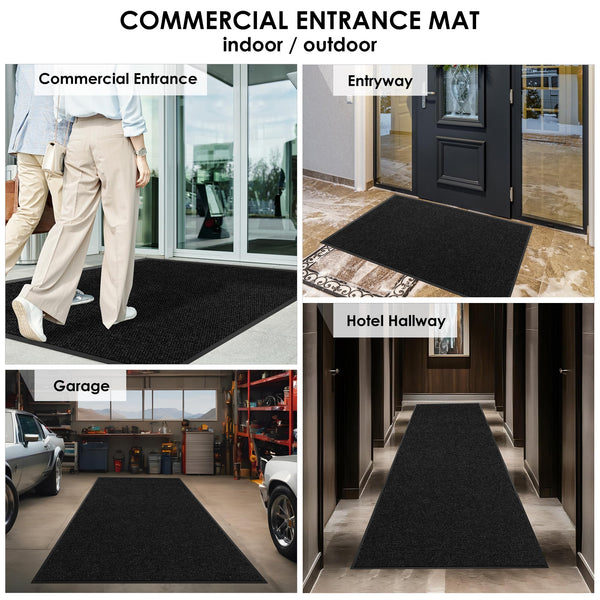 Indoor Outdoor Entrance Door Mat – Non-Slip Rubber Backing, Heavy Duty Dirt Trapper