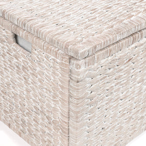 Woven Water Hyacinth Storage Trunk with Lid