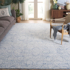 Handmade Wool Area Rug 8x10 Modern Floral Low Pile