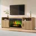 70" Fluted TV Stand with 30" Electric Fireplace