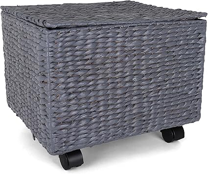 Seagrass Rolling File Cabinet with Wheels