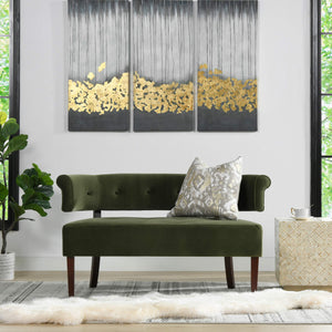 Upholstered Tufted Entryway Bench with Back Settee