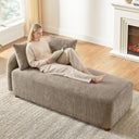 Indoor Chaise Lounge Chair with Deep Seat & 2 Pillows