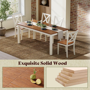 6-Piece Farmhouse Dining Set with Bench