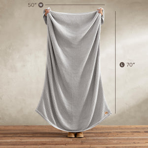 Waffle Knit Cotton Throw Blanket — 50" x 70"