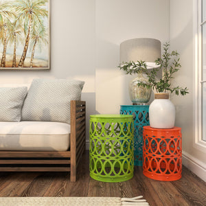 Metal Nesting Accent Tables Set of 3