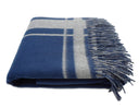 Merino Wool & Cashmere Reversible Throw Blanket with Fringe