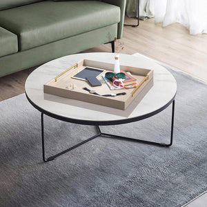 Oversized Square Ottoman Tray with Gold Handles – Faux Leather, 24x24