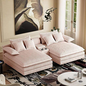 Oversized Indoor Chaise Lounge Chair with Adjustable Backrest