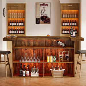 4-Tier Bar Table with Storage Shelves