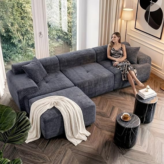119" Modular Sectional Sofa with Deep Seat & Chaise
