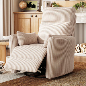360 Swivel Recliner Nursery Glider Chair with Pillows