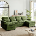 U-Shaped Sectional Cloud Sofa with Double Chaise