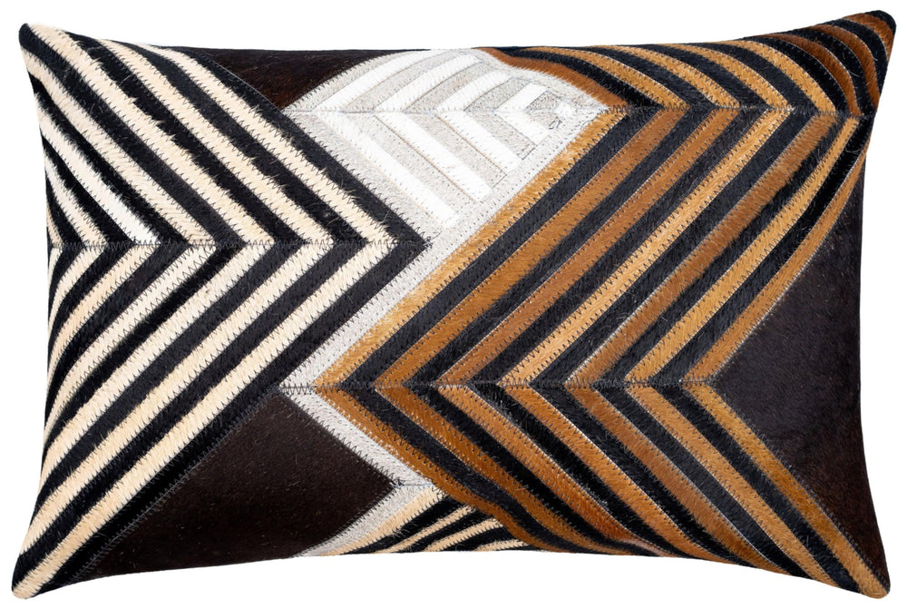 Cowhide Leather Patchwork Throw Pillows