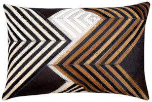 Cowhide Leather Patchwork Throw Pillows