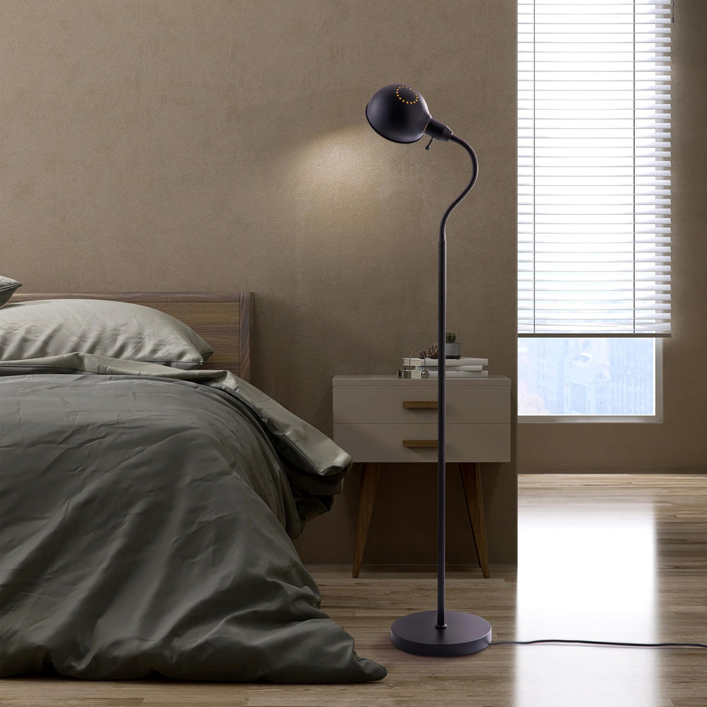 Adjustable Gooseneck Floor Lamp with Rotatable Shade