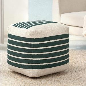 Square Cotton Pouf Ottoman Footrest