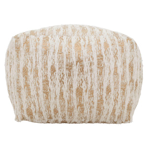 Foil Print Faux Fur Pouf – Square Ottoman 20" x 20" x 14"