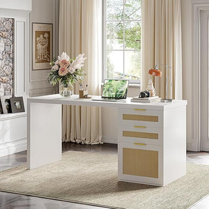 55" Modern Office Desk with Drawer
