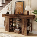 63" Farmhouse Console Table with Storage Shelf