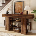 63-Inch Farmhouse Console Table with Storage