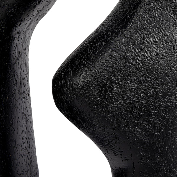 Abstract Sculptural Resin Table Lamp with White Drum Shade